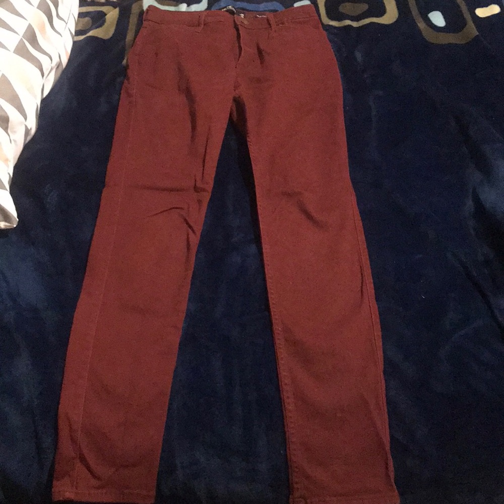 Burgundy Skinny Jeans